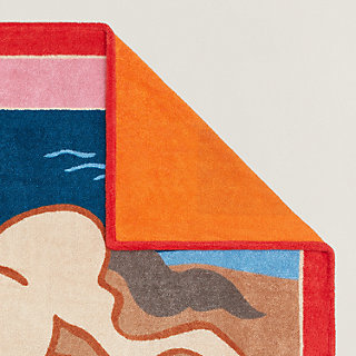 【匿名配送】エルメス HERMES ビーチタオル ゼン・オ・ソレイユ ジョーヌ ビーチタオル 《バン・ドゥ・ソレイユ》 - マロン | Hermès - エルメス